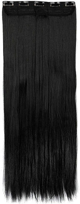 

New Arihant Traders Five Clip based Premium Quality Synthetic Extension (Looks like Real ) (Black Color) Hair Extension
