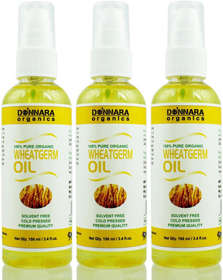 

Donnara Organics Premium Wheatgerm oil- 100% Pure & Natural Combo pack of 3 bottles of 100 ml(300 ml) Hair Oil(300 ml)