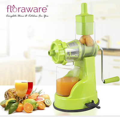 Floraware Plastic Hand Juicer Fruit & Vegetable Juicer With Steel Handle(Green Pack of 1)
