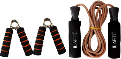 

ILARTE Home Gym Combo Of Gripper & Leather Skipping Rope Home Gym Combo(0 - 20 kg)