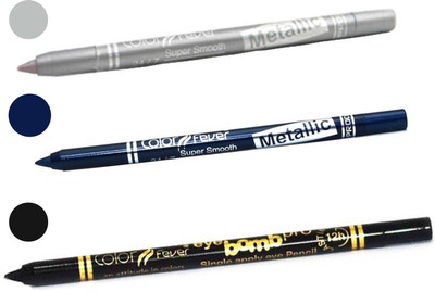 

Color Fever shocking color kajal(silver, party blue, black)