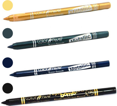 

Color Fever shocking color kajal(golden; dark green; party blue; black)
