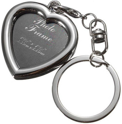 

Rk Valentine Heart Shape Photoframe Key Chain (Silver) Key Chain