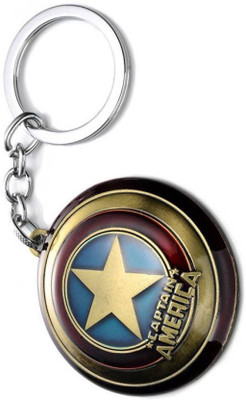 

Jakha Superhero Captain America Bronze Shield Marvel Avengers Metal Design-B Key Chain for Men Women Boys Girls Car Bike | Bike | Home | Shop | Office Key Chain (Gold) Key Chain