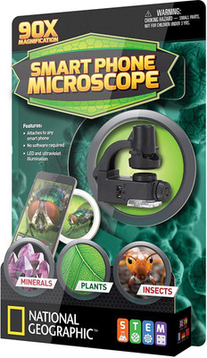 

National Geographic Cell Phone Microscope 90x Magnification(Multicolor)