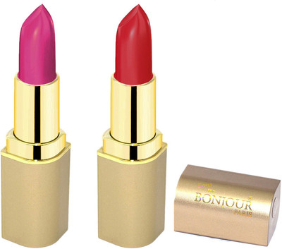 

Bonjour Paris Creamy Matte Lipsticks C4(red, dark pink, 8 g)