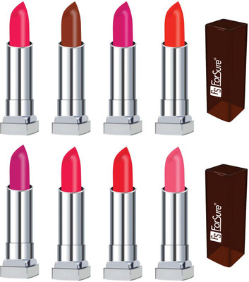 

Forsure VELVET MATTE long lasting lipstick set of 8 )(hot red, coffee, magenta, orange, deep magenta, sweet sixteen, pink, red orange, 32 g)
