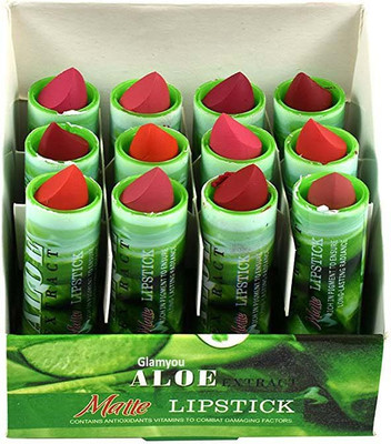 

Glamyou Aloe Multi Color Lipstick Set Of 12(Multicolor)