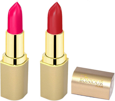 

Bonjour Paris Creamy Matte Lipsticks C6(red, pink, 8 g)