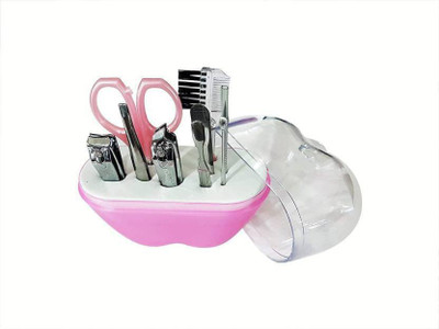 

INAAYA Nail Art 9 Pcs, Nail Care Cutter Cuticle Clipper Manicure Set Kit Apple Gift Case, Pink, 20 Grams, Pack Of 1(20 g, Set of 9)