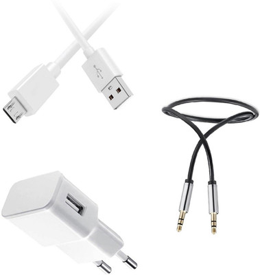 DAKRON Wall Charger Accessory Combo for Samsung Galaxy Alpha(White)
