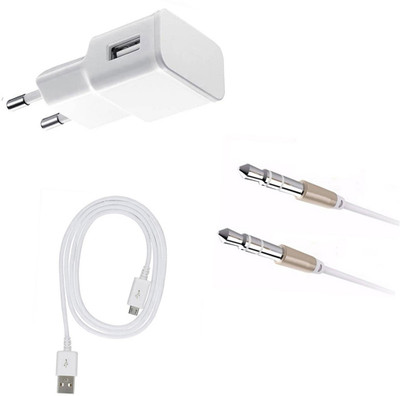 DAKRON Wall Charger Accessory Combo for Motorola Droid Razr(White)