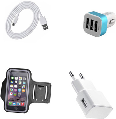 DAKRON Wall Charger Accessory Combo for Samsung Galaxy S7 Edge(White)