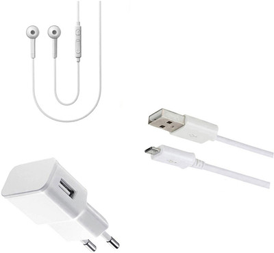 DAKRON Wall Charger Accessory Combo for Lava Z25(White)