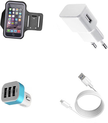 SARVIN Wall Charger Accessory Combo for Micromax Spark 4G(White)