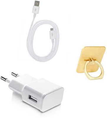 DAKRON Wall Charger Accessory Combo for OPPO F7(White)