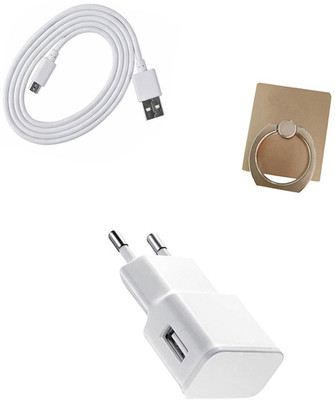 DAKRON Wall Charger Accessory Combo for Samsung Galaxy S7 Edge(White)