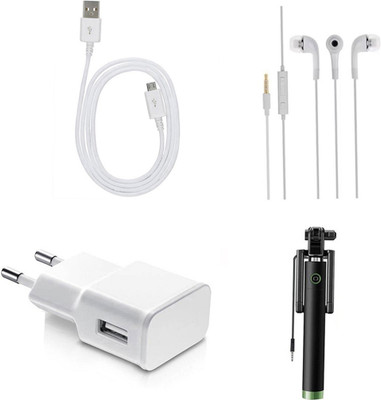 DAKRON Wall Charger Accessory Combo for OPPO F7(White)