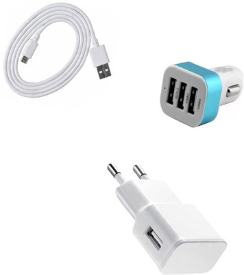 DAKRON Wall Charger Accessory Combo for Samsung Galaxy S7 Edge(White)