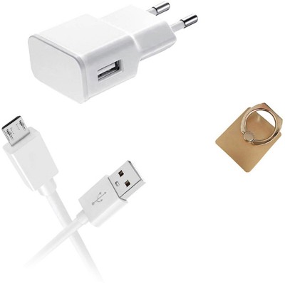 DAKRON Wall Charger Accessory Combo for Panasonic Eluga A4(White)