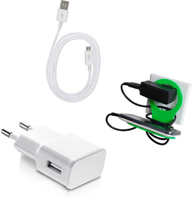 DAKRON Wall Charger Accessory Combo for OPPO F7(White)