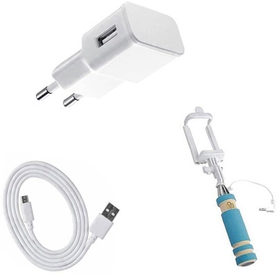 SARVIN Wall Charger Accessory Combo for Panasonic Eluga Ray 700(White)