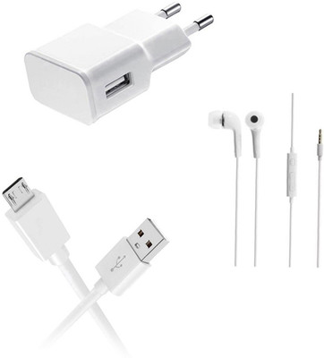 DAKRON Wall Charger Accessory Combo for Huawei Honor 7X(White)