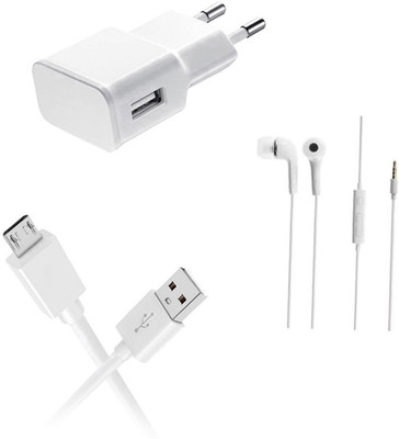 DAKRON Wall Charger Accessory Combo for Panasonic Eluga A4(White)