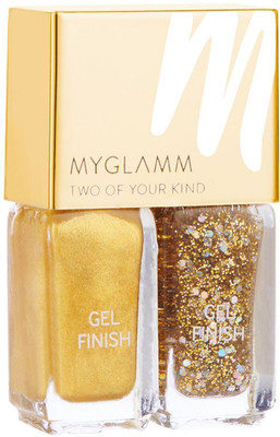 

MyGlamm Two of Your Kind - Liquid Gold Alpine gold & Glitter gold(Pack of 2)