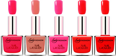 

Lady Fashion Ultra HI-Shine Long Stay Nail Polish Sweet Red,Nude,Pink,Bright Red,Red(Pack of 5)