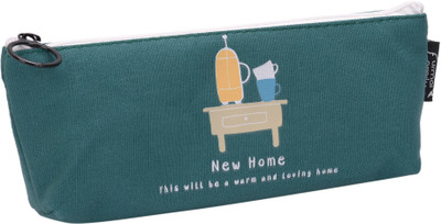 

Enwraps graphical graphical Art Canvas Pencil Box(Set of 1, Green)