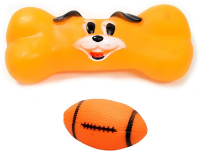 

Pet Needs High Quality Cute Face Bone Puppy Squeaky Fun Toy-Small Rubber Squeaky Toy For Dog