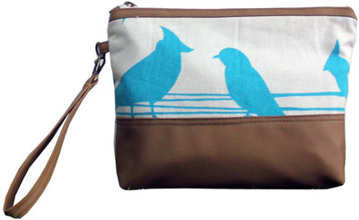 

Dekor World Blue Bird Cotton Printed Multi Utility Pouch Pouch(Blue)