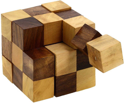 

Craftatoz Snake Cube Puzzle- Handmade Gifts India - Travel Games for Families(1 Pieces)