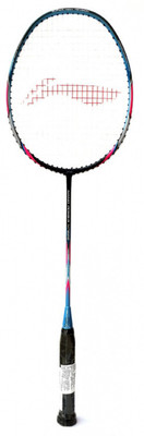 

Li-Ning NanoPower829 Ultra Strong Full Graphite Badminton Racquet Black, Blue Strung Badminton Racquet(G4 -3.25 Inches, 84 g)