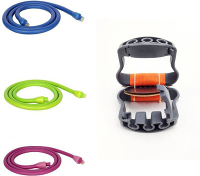 

Everlast 70lbs Latex Tube with Triple Handle Resistance Tube(Blue, Green, Purple)