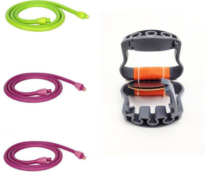 

Everlast 40lbs Latex Tube with Triple Handle Resistance Tube(Green, Purple)