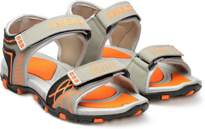 

Density Men Grey and Orange Sandals
