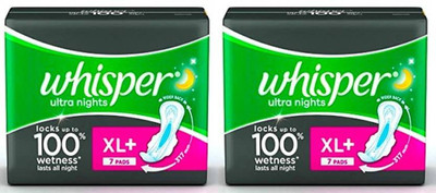 

Whisper Ultra Nights 7 +7 Pad Sanitary Pad(Pack of 2)