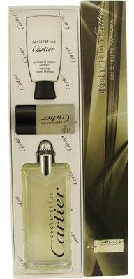 

Cartier DECLARATION Cologne Gift Set for Men (EDT SPRAY 3.3 OZ & ALL OVER SHAMPOO 1.6 OZ & AFTERS(50 ml)