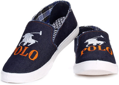 ShoetoeZ Blue Denim Sneaker Slip On Casuals For Men(Blue