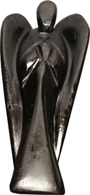 

Aldomin Black Tourmaline Healing Crystal Angel (3" Inches) Decorative Showpiece - 8 cm(Crystal, Black)