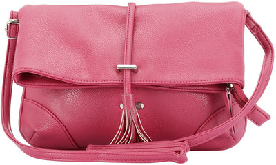 

Lavie Women Casual Pink Genuine Leather Sling Bag