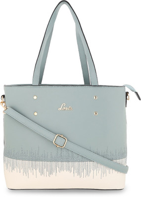 

Lavie Women Evening/Party Green Genuine Leather Tote