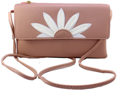 

SKOLL Women Casual Pink Synthetic Leather Sling Bag