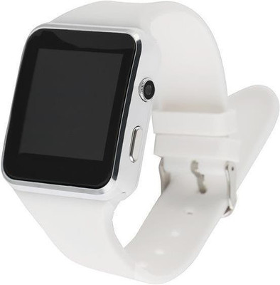 

Rewy 6x 6xsmartphone Smartwatch(Black, White Strap Free Size)