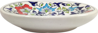 

India Meets India Handmade ceramic soap dish(Multicolor)