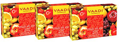 

Vaadi Herbals Fruit Splash Soap with Extracts of Orange, Peach, Green Apple & Lemon (75 Gms)(75 g, Pack of 3)