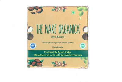 

The Nake Organica Traditional hard bar made from vegetable oil | Mixture of olive oil, coconut oil, castor oil, sunflower oil, palm oil(100 g, Pack of 3)