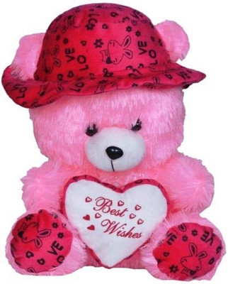 

VIVAAN little Cap Teddy Bear - 40 cm(Pink)